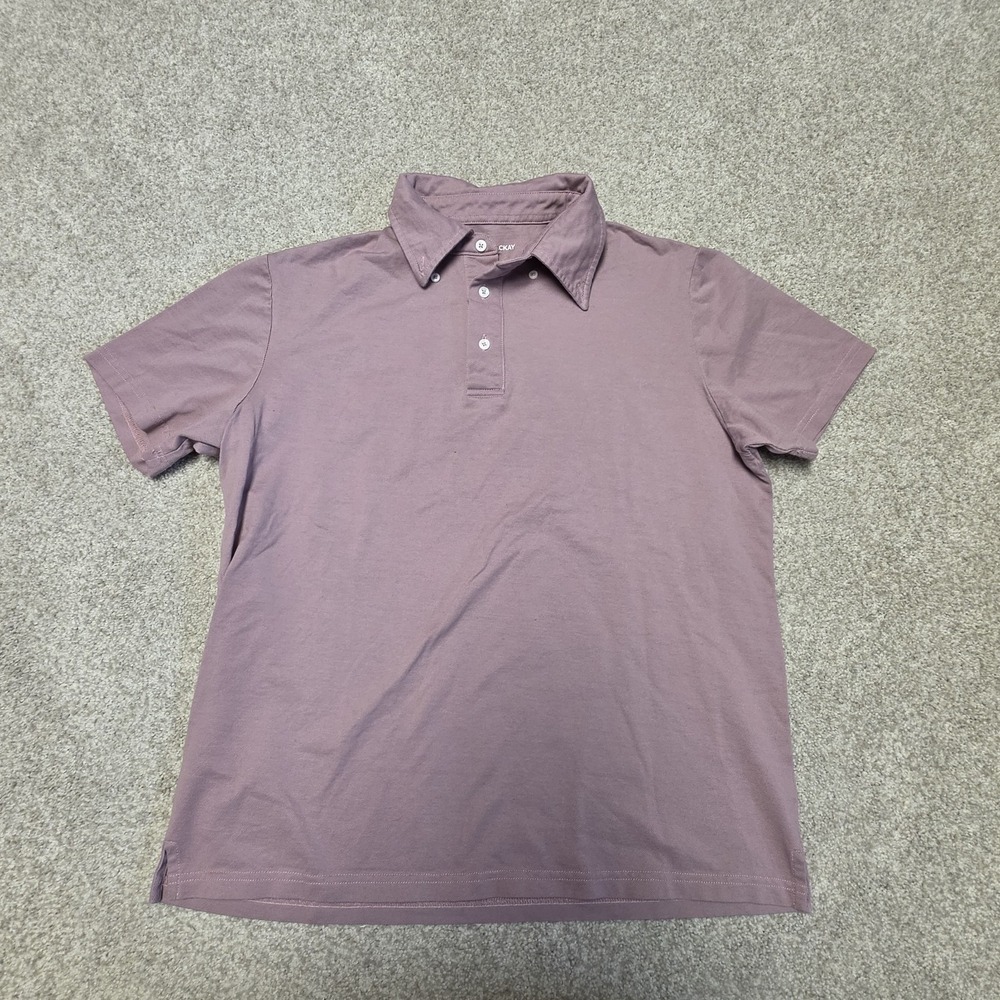 Spier & Mackay Polo Shirt Lot of 2 Men's Medium Gray Mauve 100% Cotton Short Fit - Picture 7 of 10